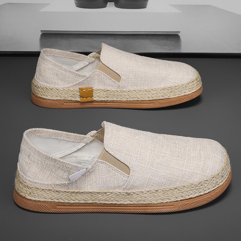 

Парусиновые туфли мужские ****** дышащие подошва дерзкие универсальные подошва ручной работы лазанья одна педаль старые ******* рыбацкие туфли повседневная модная обувь 44