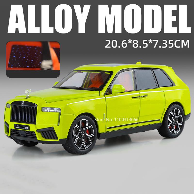1:24 Rolls Royce Cullinan Spectre Cars Toys Models Alloy with Light Sound Miniature Car Wheel Steering Vehicles Model Ornament