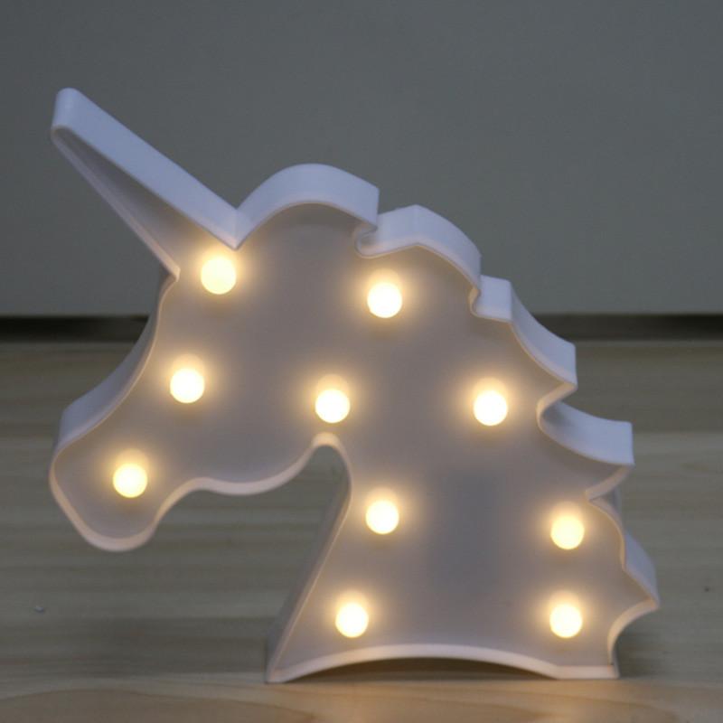 Unicorn Night Light With Star Shape Led Decor For Bedroom And Gift Use