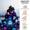 1pc Ghost Printing Lightweight Flannel Blanket, Comfortable and Warm Blanket, for Camping Sofa Bed and Couch Office, Suitable for Gift Blanke