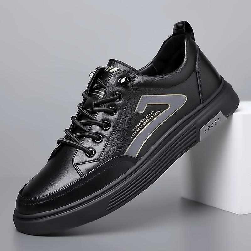 Neue Herrenschuhe Sneaker Hohe Qualität Low Top Leder Freizeitschuhe Nähstil Flats Weiße Farbe Sportlich Atmungsaktiv Rutschfest Schuhe