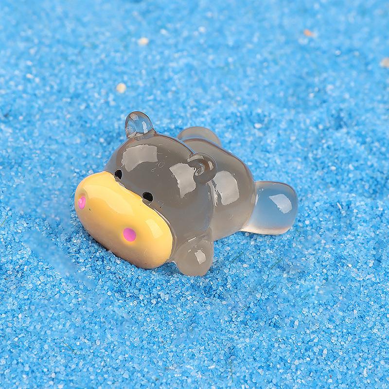 

Милый светящийся бегемот, светящийся микроландшафтный орнамент, уличная светящаяся миниатюрная статуэтка, горшечный сад, украшение для дома