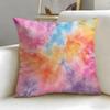 Tie Dye Pattern Cushion Cover Soft & Easy-Wash Pillow Case – Versatile For Couch, Bed, Travel And Office