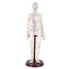 20.5 Inch Acupuncture Model Accurate Full Body Human Acupoint Model with Base Rotatable Arms for Teaching Student Demonstration White Hard