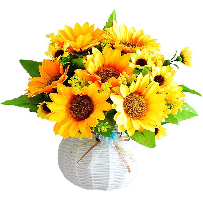 Wall-Mounted Artificial Gerbera Daisy Flower Basket