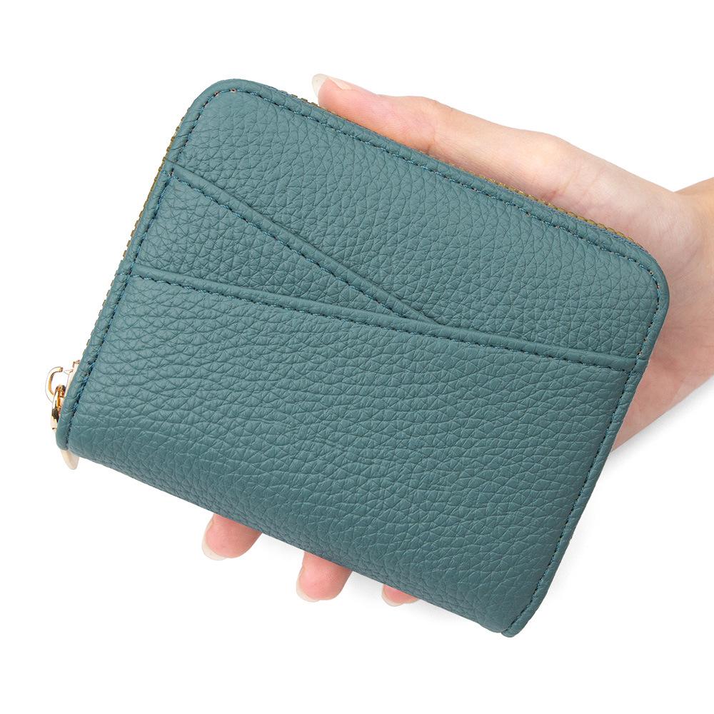 Japanese Accordion Card Holder with Wraparound Zipper - Large Capacity for Cards and Coins