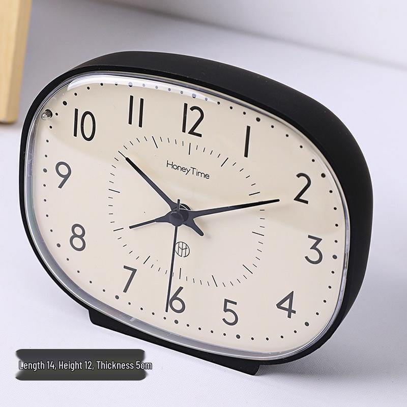 Retro Pendulum Alarm Clock - Silent Desktop Clock for Elderly and Children