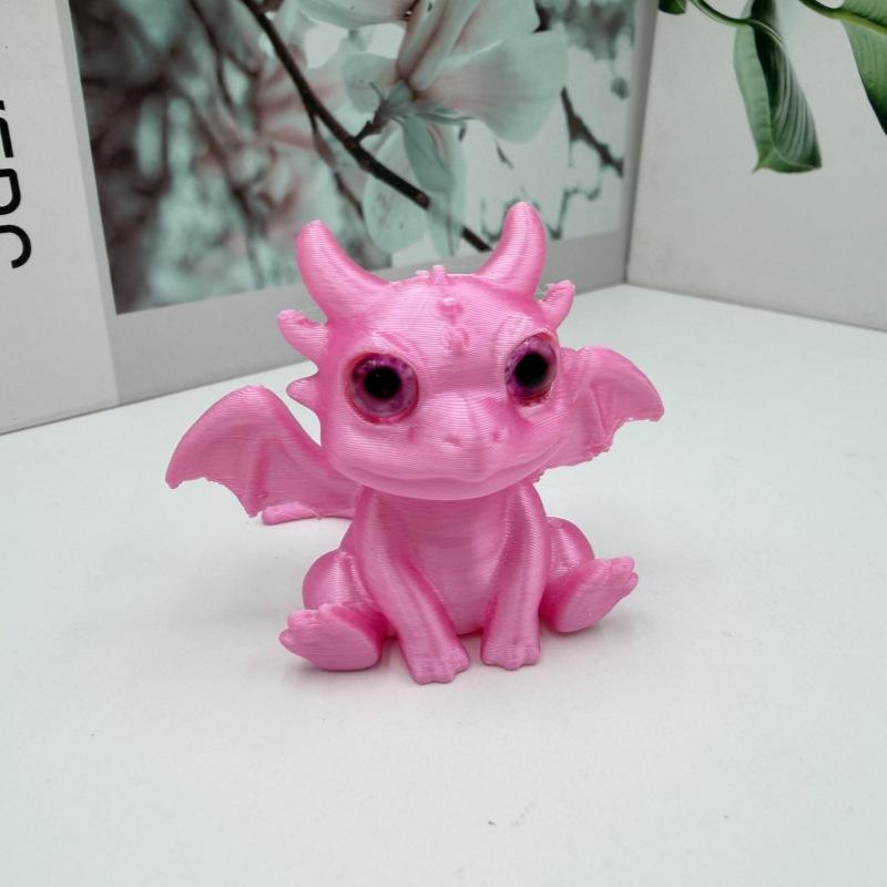 

3D Printing Flying Dragon Figures Ornament Multi-Joint Movable Simulation Eyes Household Accessories Kids Present Living Room Decoration