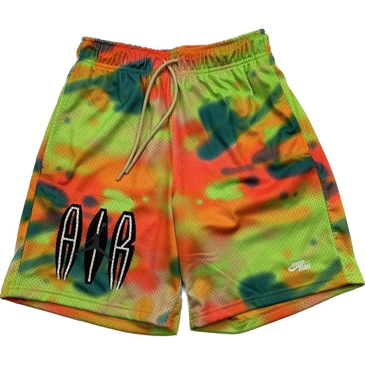 Men s Air Jordan Flight MVP AOP Multi-Color Tie Dye Straight Sports Shorts Multicolor DQ8024-252 XXXL