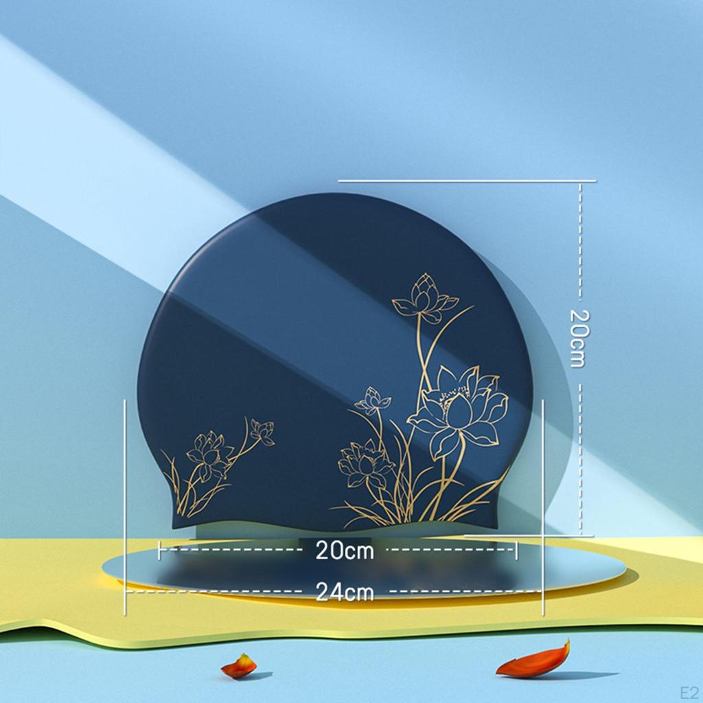 Silicone Swim Cap Bathing Easy Put On and Remove Study Soft Swimming Hat for Water