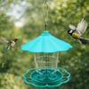 Folding Hanging Wild Bird Feeder Waterproof with Lanyard Automatic Bird Feeder Gazebo Style Large Capacity