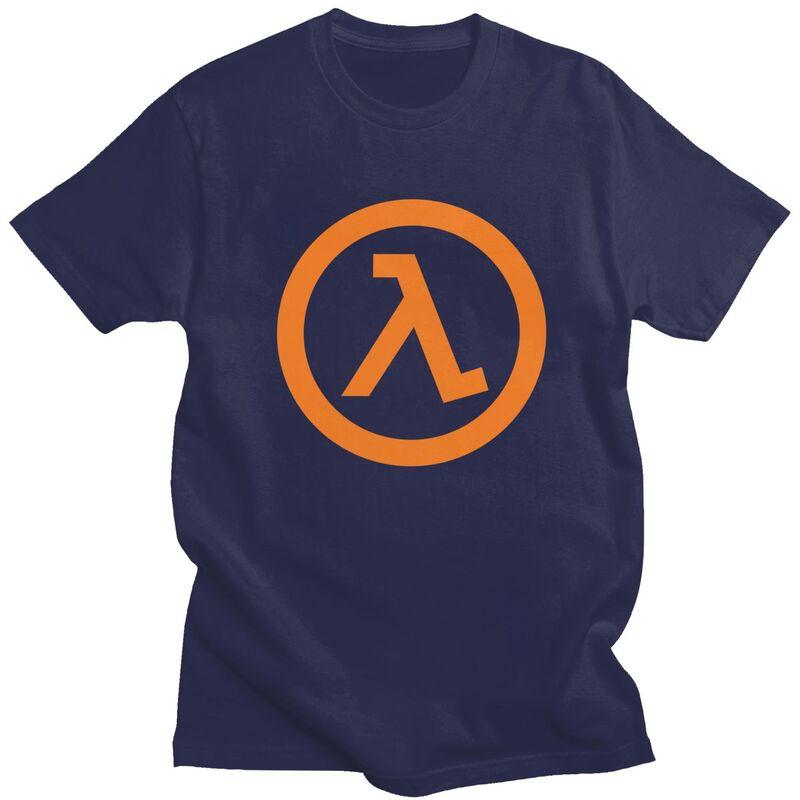 Custom Hot Game Half Life Lambda Logo T Shirt for Men Tshirt Fashion Tee Tshirt Slim Fit
