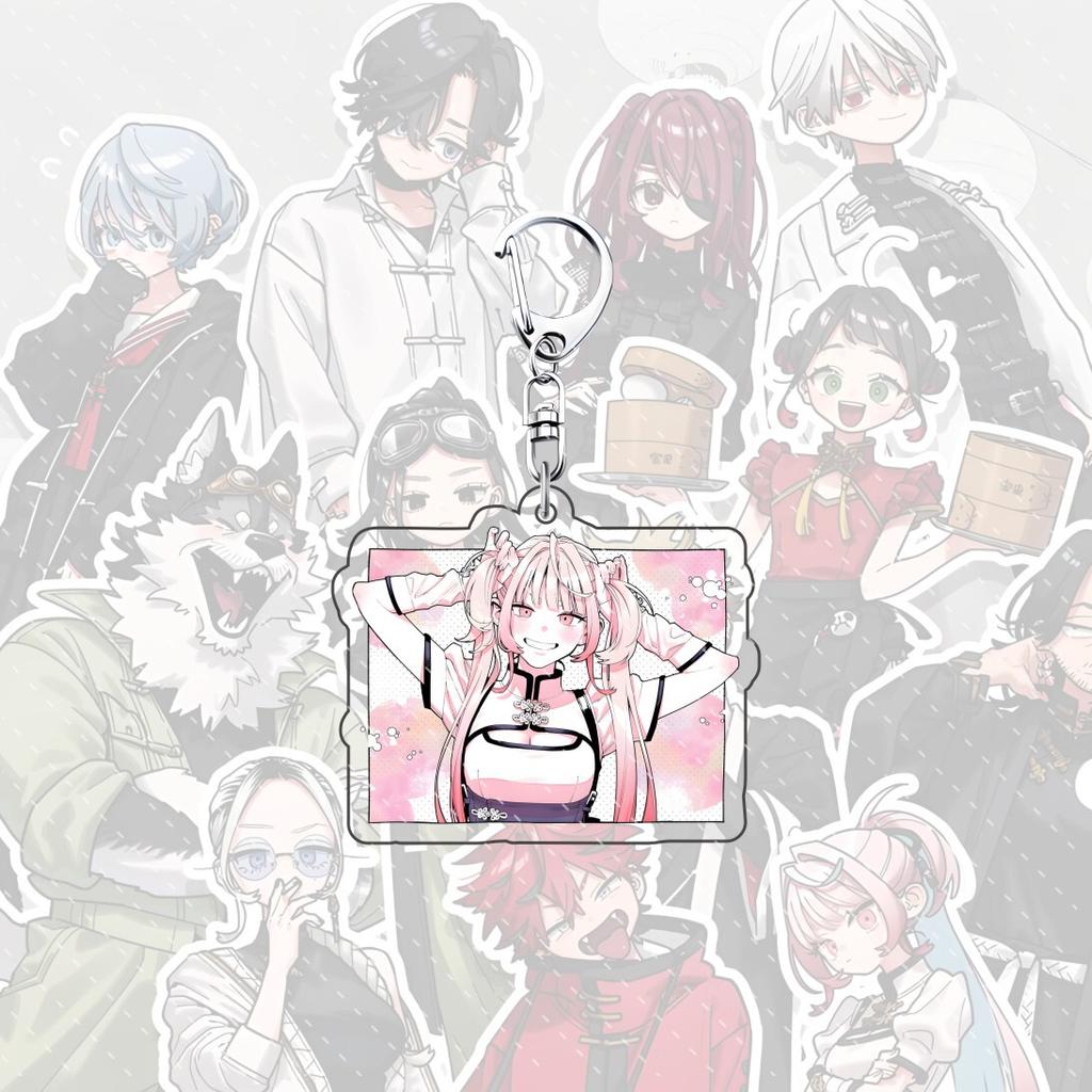 Portachiavi acrilico per zaino anime Gokurakugai 6 cm personaggio Aruma Tao Saotome Nei Takarai Tatsuomi Ban decorazione regalo carino
