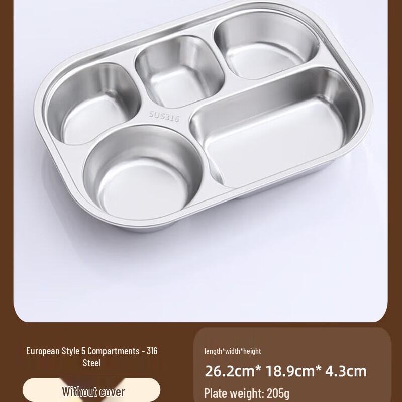 Sweet Grace Stainless Steel Divided Lunch Box