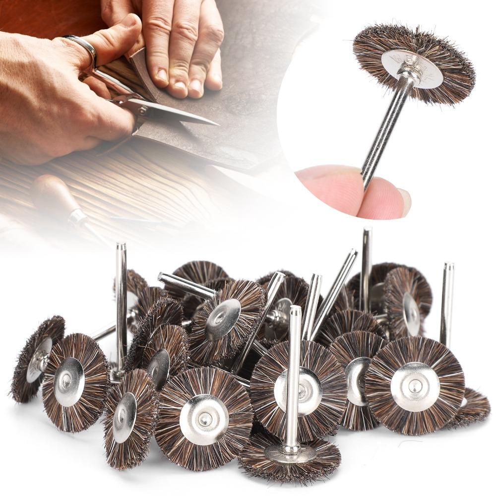 30pcs 25mm Wheel Diameter Brush Wheel Polishing Tool Paint Removal Wheel Brush For Wood Carving
