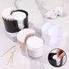 Q-Tip Holder Dispenser, 2-Section Bathroom Canister - Q-Tips, Cotton Pad & Ball Holder, Dustproof Cotton Rounds Holder