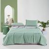 2025 new solid color heat transfer washed Tencel Xia Liang quilt double cool silk machine washable quilt 4-piece set