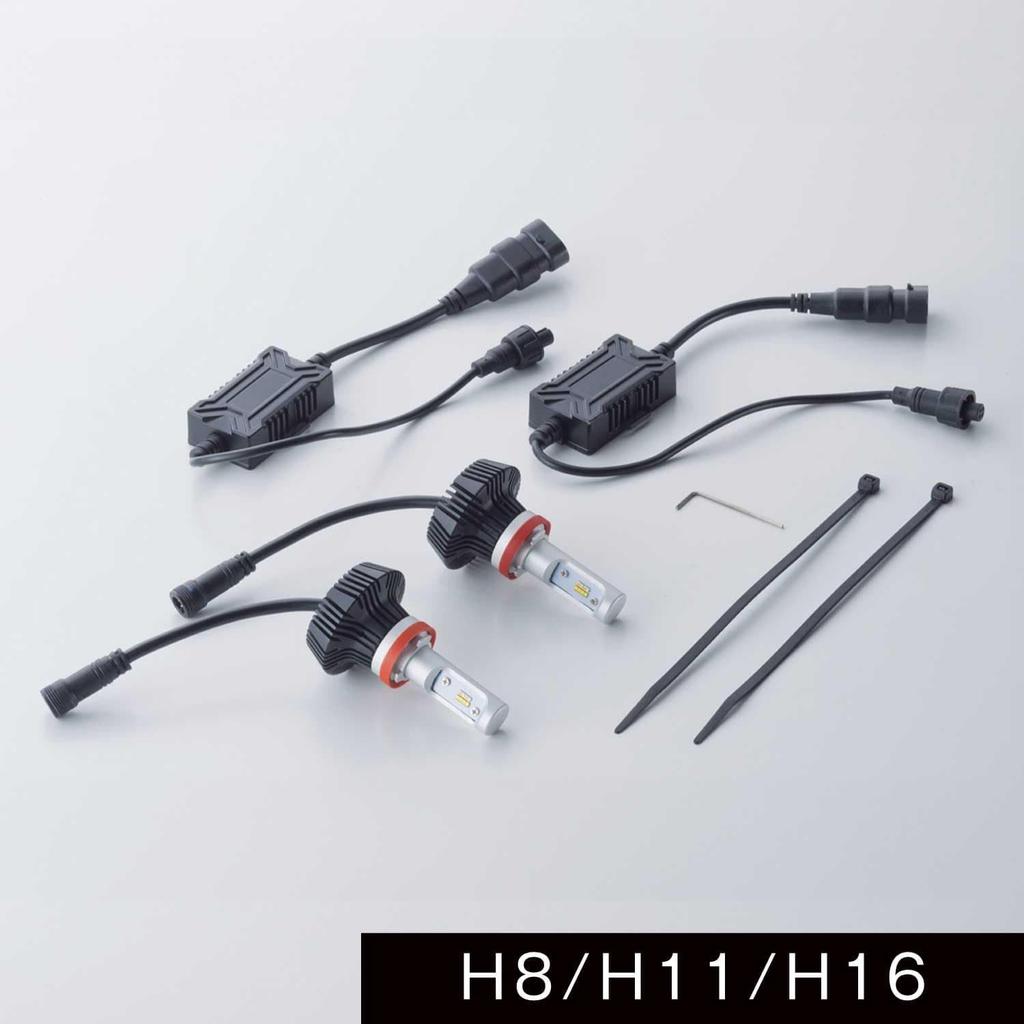 VALENTI LED Fog 3800lm Bulbs, Bi-Color, H8/11/16, Yellow/White, 6000K/2800K,