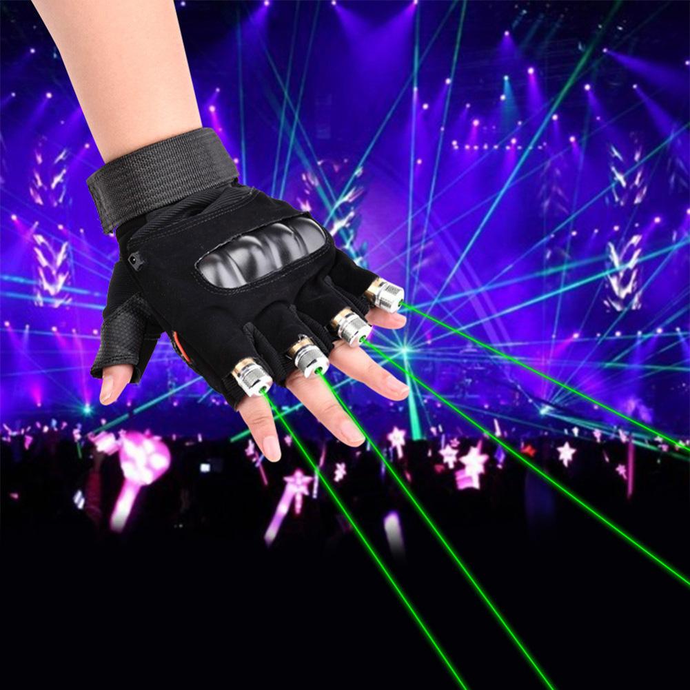 Laser Dance Gloves Red Green Beam Stage Props LED Palm Light Nightclub Performance Cool Lighting Accessory