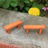 1Pair Miniature Park Seat Miniature Bench Chair Figurine DollHouse Furniture Accessories Bonsai Home Decor Fairy Garden Ornament