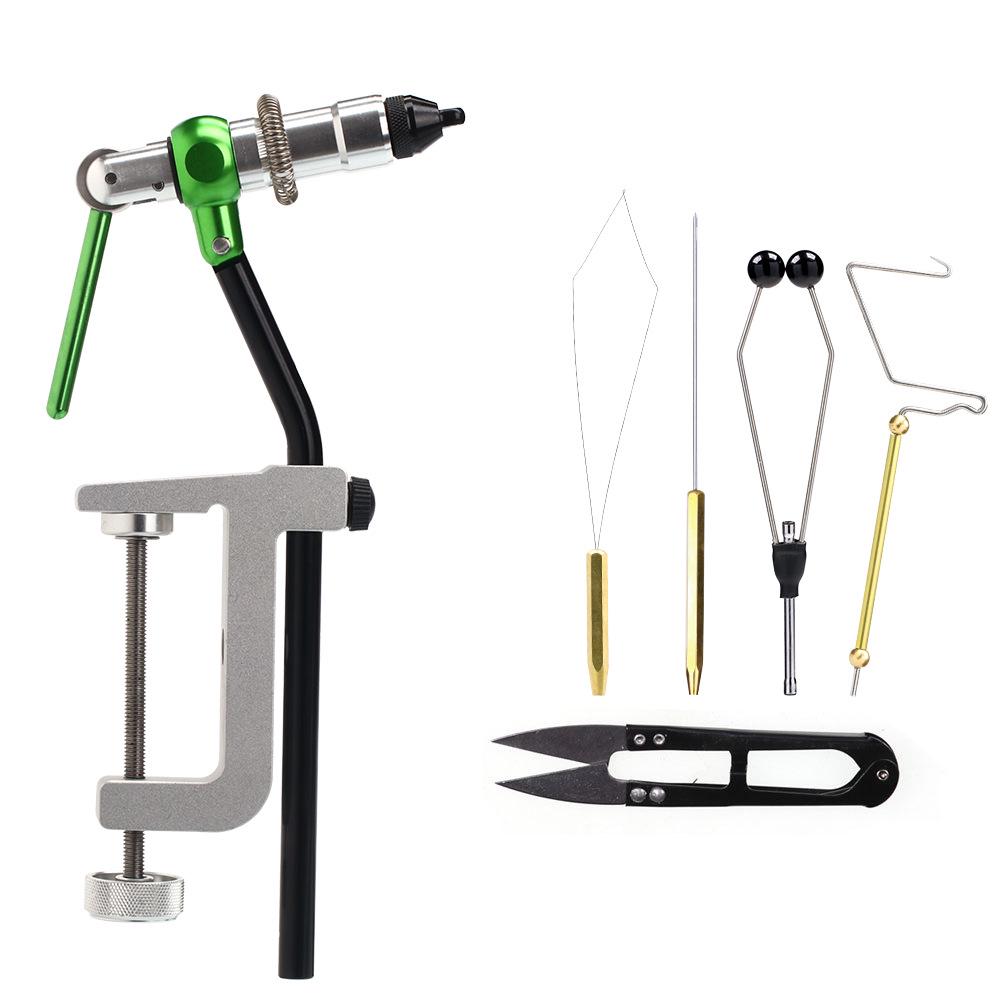 Zangenartiger Fliegenbindestock & Drehbarer Werkzeugsatz für Köder
