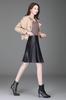 Syvent PU Leather Plus Shiny Faux Leather Solid Perfect for Fall and Winter Women's A-Line Skirt, Knee-Length, Size, High-Waisted, Colorful, Skirt,
