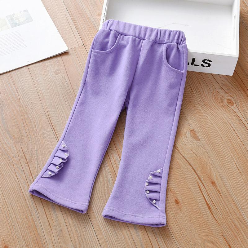 

Весенняя одежда для девочек Детские расклешенные брюки Детская одежда Верхняя одежда на весну и осень Леггинсы 130