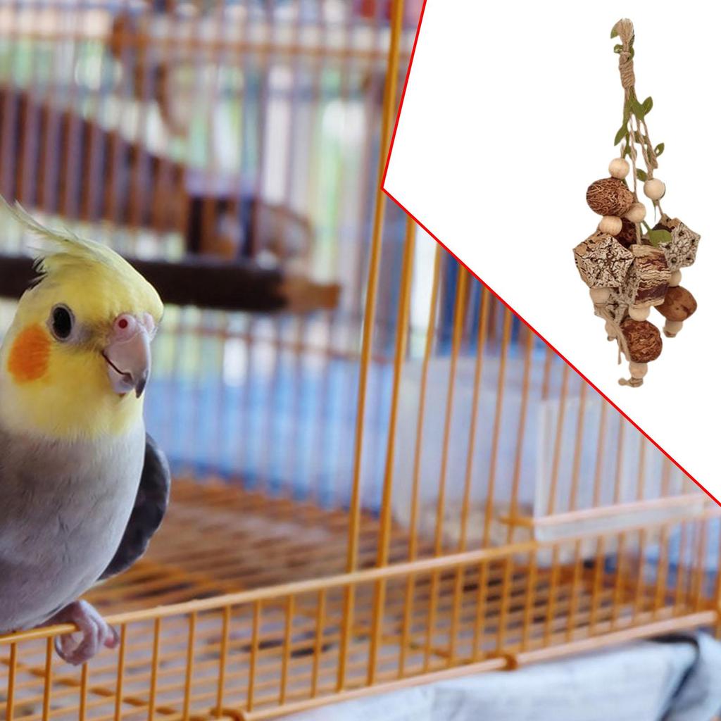 Parrot Toys Chew Exercise Accessories Hanging Swing Cage Bite Parrot Chewing Toy for Conures Lovebird Parakeets Cockatoos Macaws