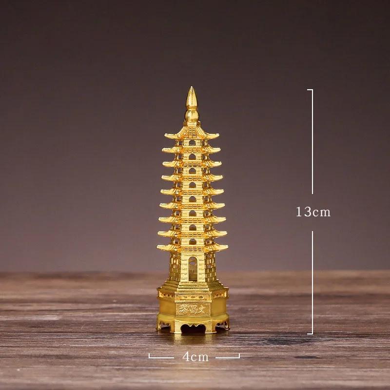 Zinc Alloy 3D Model, Chinese Wenchang Pagoda Tower Crafts, Statue Souvenir, Home Decoration, Metal Handicraft
