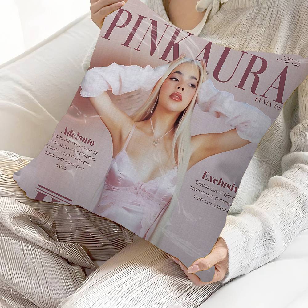 Kenia Os Singer Pink Aura Album Pillow Cover For Bedroom Room And Living Room Sofa Decorative Cushion Cover