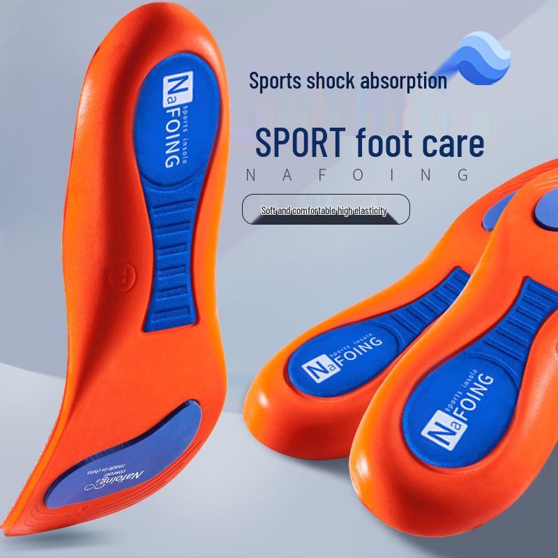 Men's Summer Military Training Shock-Absorbing Sweat-Resistant Insoles for Flat Arches