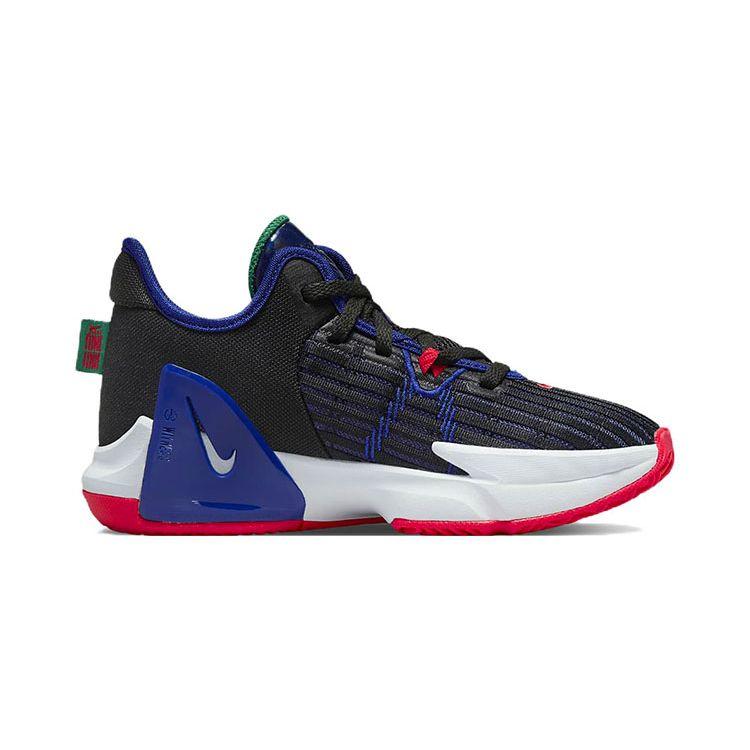 Nike LeBron Witness 6 PS Black Royal Siren Red Kids Sneakers Deep-Royal-Blue Blackened-Blue DD0424-005
