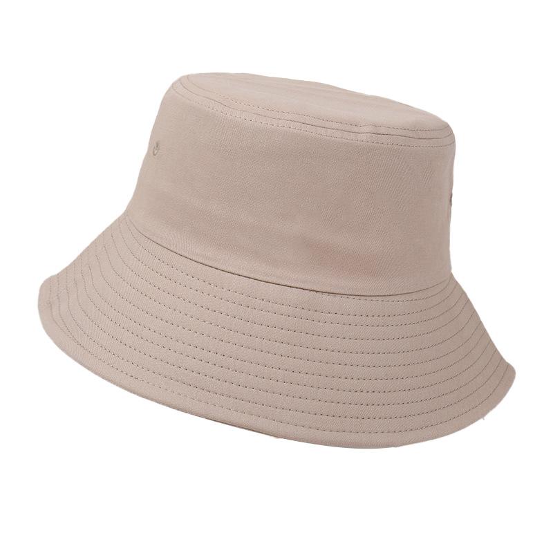 Solid color classic wide-brimmed bucket hat men's sunshade sunscreen windproof basin hat versatile ins face hat
