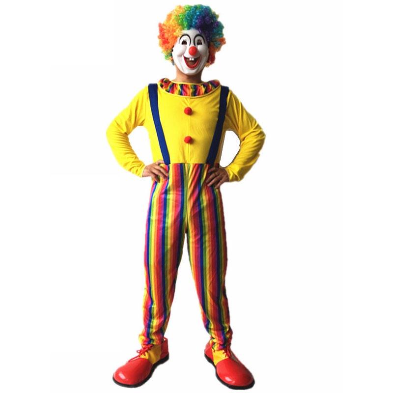 Men Killer Clown Costume For Halloween Parties Soft And Comfortable Jumpsuit**