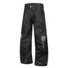 Mens Loose Fit Curved Jeans Streetwear Embroidered Rivet Denim Pants Casual Trousers
