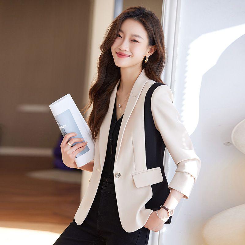 Spring Fashion Elegance Women's Suit Jacket Office Work Wear Coat