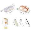 3-Compartment Cute Plastic Lunch Box Portable Detachable Fruit Salad Food Container Divided Bento Box Microwave Safe