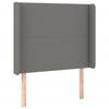 VidaXL Tête de Lit à LED Meuble de Chambre à Coucher Accessoire de Lit Simple Tête de Cadre de Lit Intérieur Gris Foncé 3123759