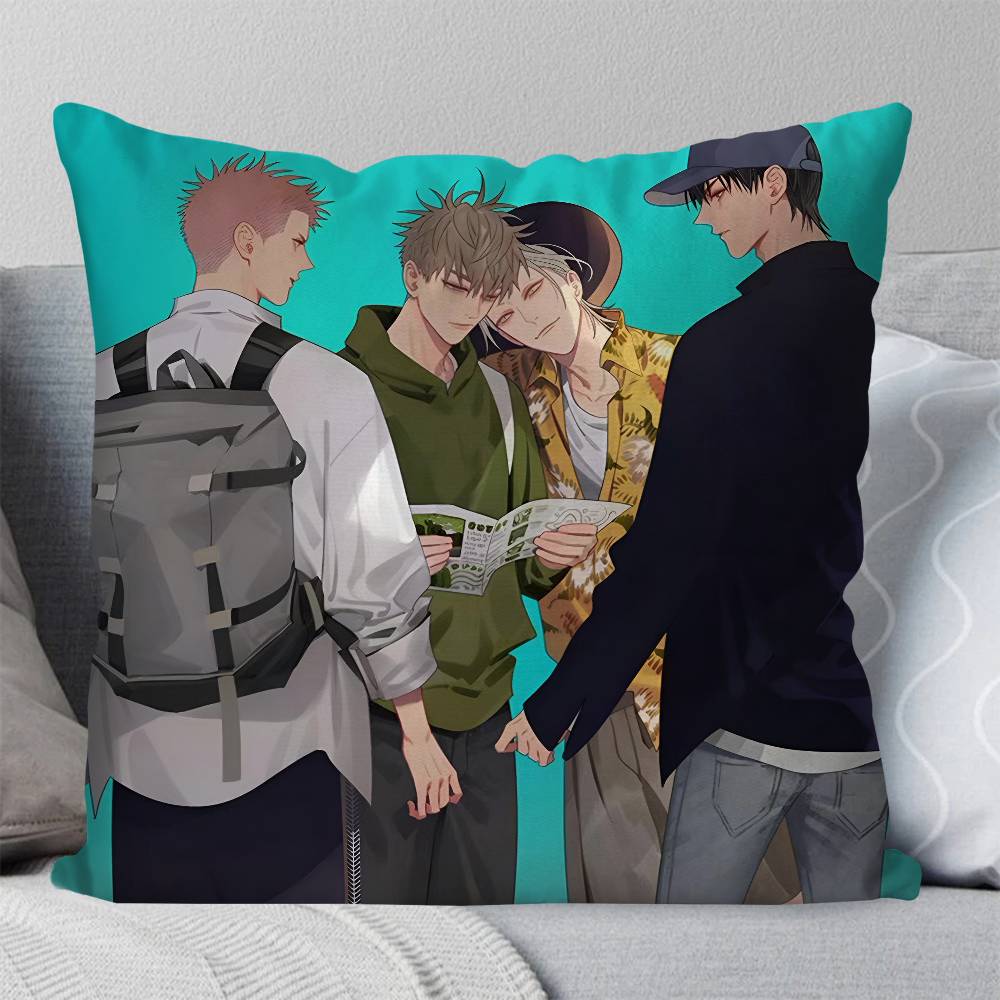 19 Days Anime Pillow Case Square Pillow Bedroom Sofa Leisure Comfort Cushion Car Living Room Home Decoration