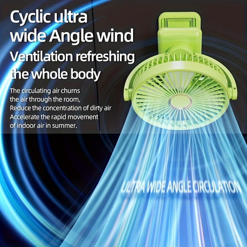 2000mAh Rechargeable Cordless Standing Fan with Digital Display,Auto Shake Operation, 5 Speed Adjustable Speeds, 90° Tiltable Head, Night Light