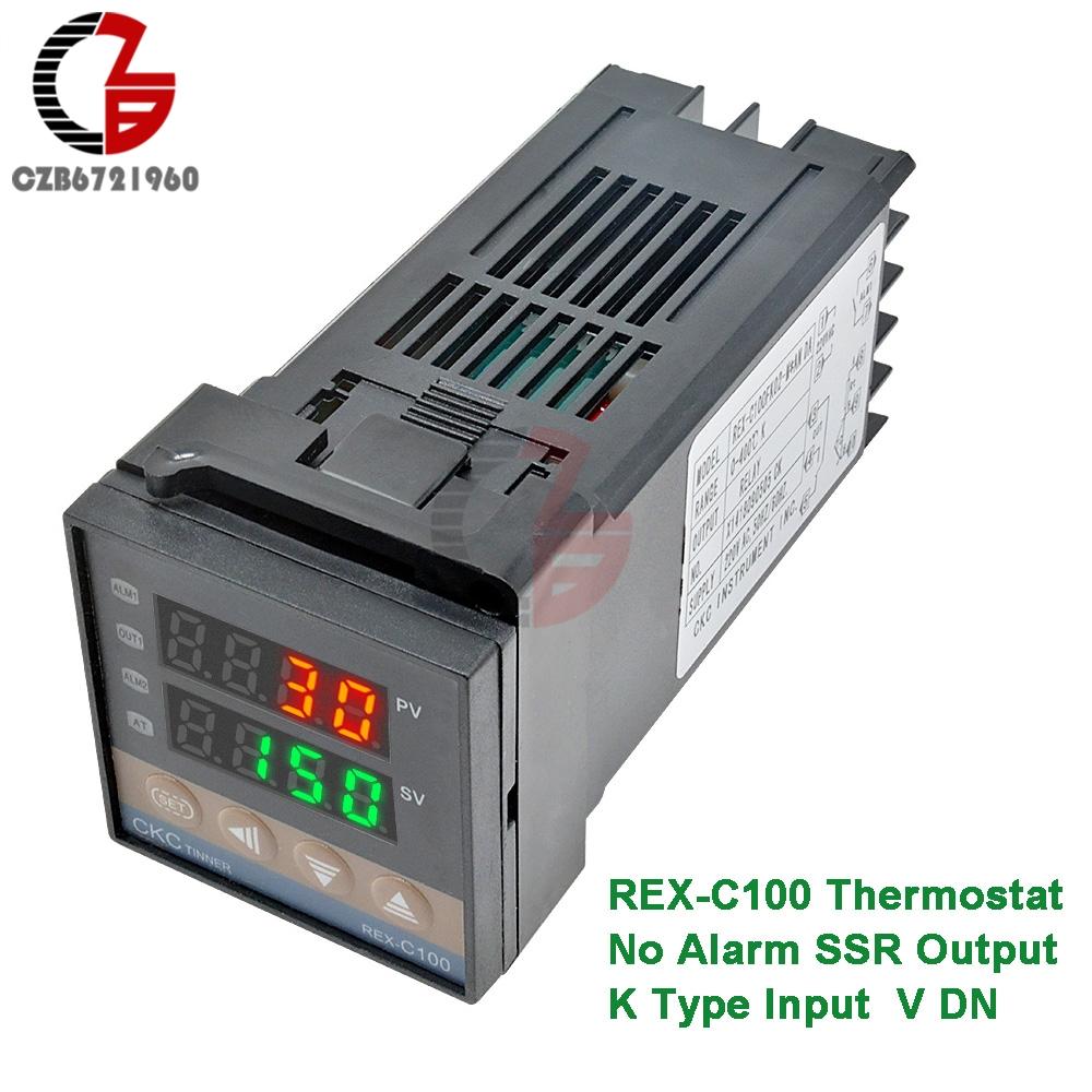 Digital PID Temperature Controller REX-C100 REX C100 Thermostat SSR Relay Output 220V for Incubator Egg Thermoregulator Switch красный