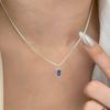 Trendy Geometric Square Zirconia Necklace for Women - High-End Versatile Clavicle Chain