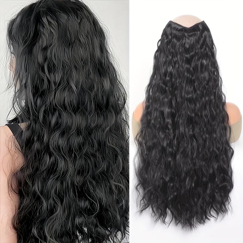 

Aosiwig Синтетические Накладные Волосы Пряди на Заколках V-образная Полупарик Натуральные Волнистые Наращивание Ложные Пряди на Заколках Женские 18Inch(45CM)