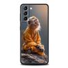 Cute Funny Monkey Soft Phone Case For Samsung Galaxy S25 Edge S24 Plus S23 FE S22 S21 S20 Ultra 5G S10 Black Protect Cover