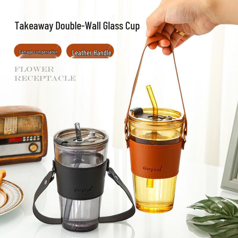 

Li Baiyi Bamboo Joint Double Drink Glass Cup