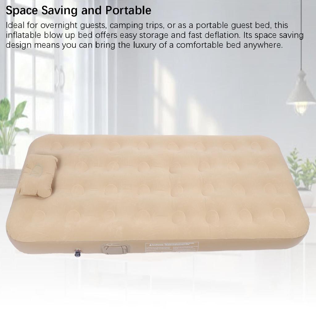 74.8in Self Inflating Air Mattress Built In Pump Blow Up Mattress Inflatable Sleeping Mat Airbed for Home Camping Travel