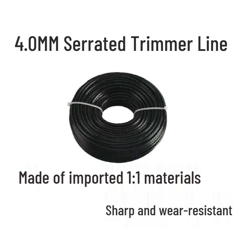 Steel Wire Braided Nylon Trimmer Line: Wear-Resistant, Sawtooth Weeding Rope for Mowing.
