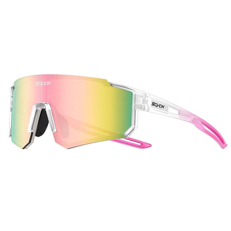 SCVCN Women Sports Sunglasses Pink Fashion Cycling Glassesfor Men Street Shades Driving UV400 Bike Bicycle Hiking Golf Baseball