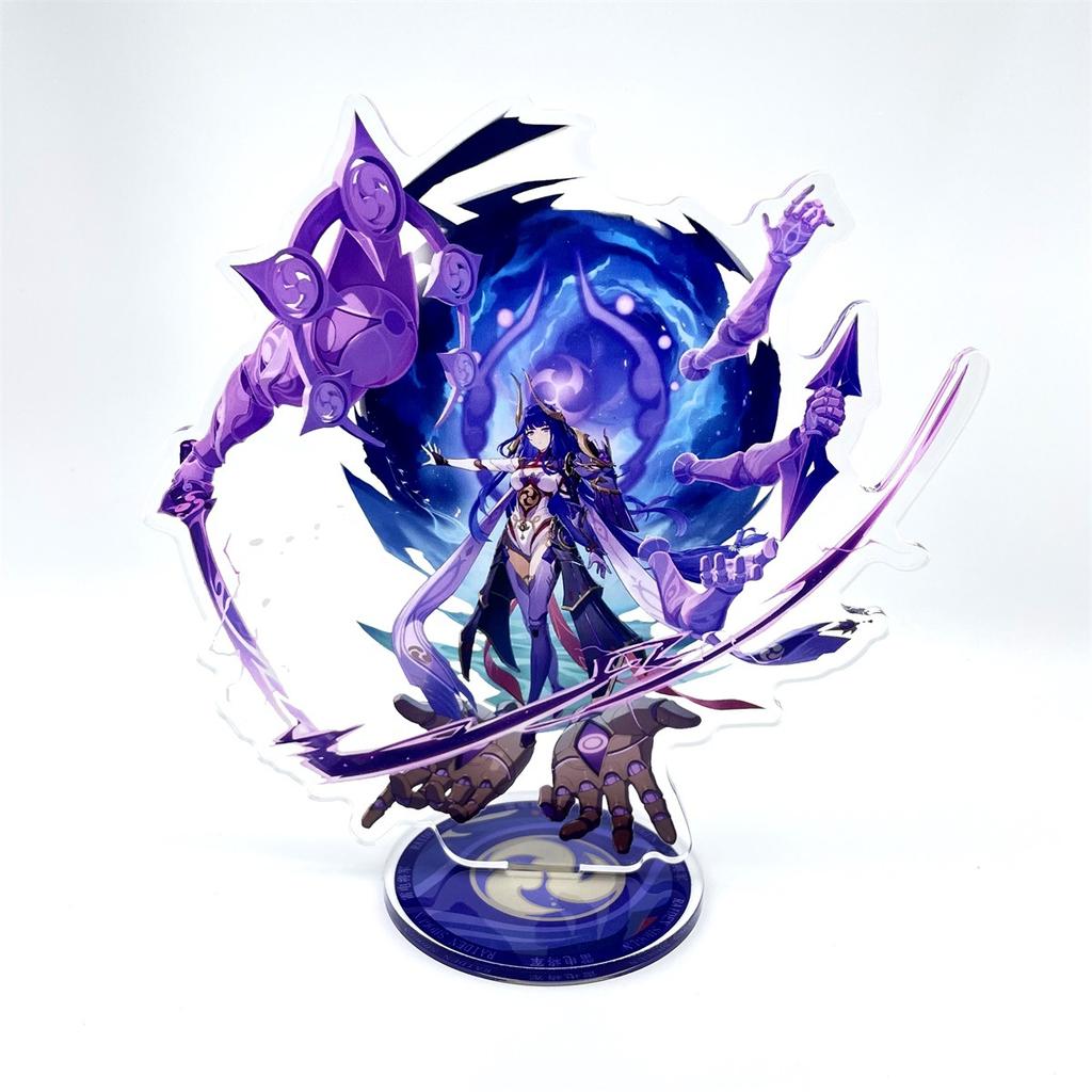 Anime Figure Genshin Impact Furina Arlecchino Xiao Yae Miko Yelan Acrylic Stand Model Board Desk Decor Standing Sign Fans Present