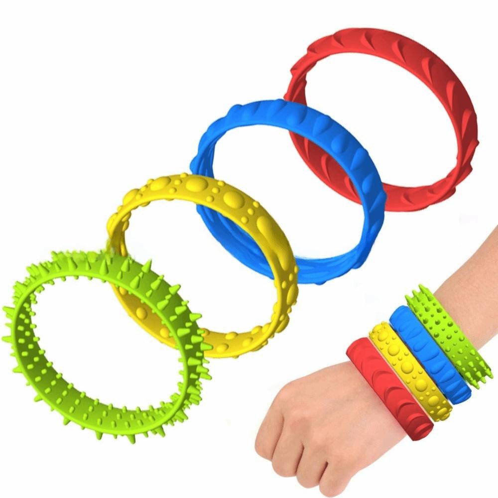 Soft Material TPR Sensory Hand Ring Toys Flexible Design Silent Decompressors Bracelet  Kids Play